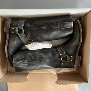 Frye Women’s Smith Harness Tall Boots Black Size 6